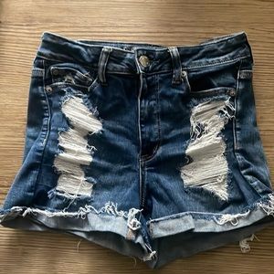 American Eagle distressed denim shorts